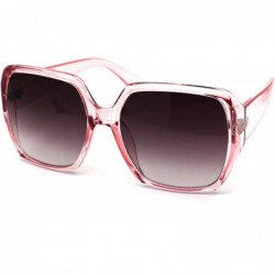 Butterfly Womens Mod Designer Fashion Butterfly Plastic Sunglasses - Pink Smoke - CU19996DZGE $17.81
