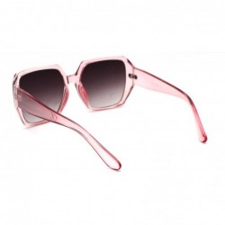 Butterfly Womens Mod Designer Fashion Butterfly Plastic Sunglasses - Pink Smoke - CU19996DZGE $9.27