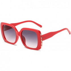 Sport Sunglasses Female Sunglasses Retro Glasses Men and women Sunglasses - Red - C918LLCYTDY $8.02
