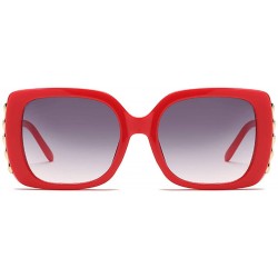 Sport Sunglasses Female Sunglasses Retro Glasses Men and women Sunglasses - Red - C918LLCYTDY $8.02
