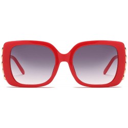 Sport Sunglasses Female Sunglasses Retro Glasses Men and women Sunglasses - Red - C918LLCYTDY $8.02