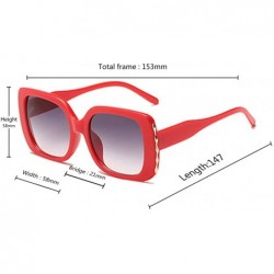 Sport Sunglasses Female Sunglasses Retro Glasses Men and women Sunglasses - Red - C918LLCYTDY $8.02