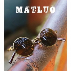 Oval Retro Steampunk sunglasses metal Round sunglasses for men women portection eyes Vintage sunglasses - 2 - CC18AU290QL $14.74