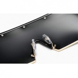 Oversized Vintage Oversized Windproof Sunglasses Polarized - Black - C418XL770L6 $30.27