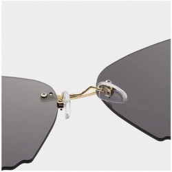 Butterfly Butterfly Sunglasses for Women/Men Oversized Rimless Eyewear Luxury Trending Cat Eye Sun Glasses Streetwear UV400 -...