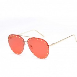 Aviator Classic Aviator Mirrored Flat Lens Colorful HD Locomotive Sunglasses For Women New2019 - CU18UD5HLGW $47.54