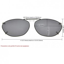 Wrap Metal Frame Rim Polarized Lens Clip On Sunglasses 2"x1 5/16" - Brown - CU184OY7XQU $14.08