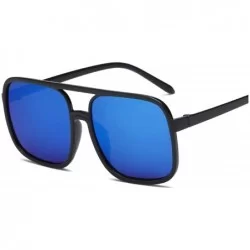 Goggle 2018 Women Oversized Aviation Square Sunglasses Diamond Fashion Black Red Sun Glasses - Jh15977 C5 - CR197Y6A6S0 $17.31