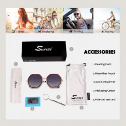 Cat Eye Polarized Sunglasses for Women Sun Glasses Fashion Oversized Shades S85 - CZ18U59QH74 $14.49