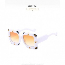 Square Oversize Square Sunglasses Women Rhinestone Luxury Brand Designer Sun Glasses Mirror Coating Women Shades - C318RHW3XT...