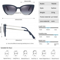 Rimless Polarized Cateye Sunglasses Fashion - Blue - CR18T4LOAWZ $15.49