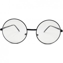 Round Retro Hippie Round Lennon style Color lens IL1014 - Black/ Clear - C618L7TG3Y0 $14.59