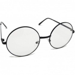 Round Retro Hippie Round Lennon style Color lens IL1014 - Black/ Clear - C618L7TG3Y0 $14.59