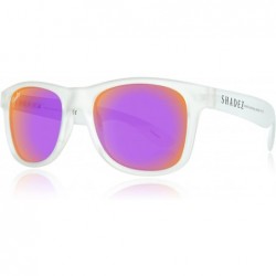 Oval Polarized Classic Retro UV400 Sunglasses for Men and Women - Transparent & Purple - CK188EHM0TA $67.16