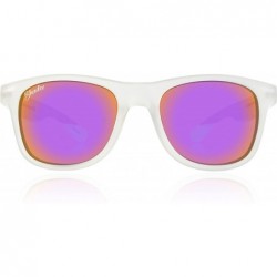 Oval Polarized Classic Retro UV400 Sunglasses for Men and Women - Transparent & Purple - CK188EHM0TA $29.55