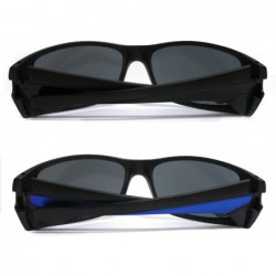 Sport 2X Mens Sunglasses Fashion Rectangular Gangster Shades Smokey Lens Biker Driving - CF18EY88ZG8 $9.08