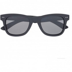 Aviator Salvador Polarized Round Sunglasses - Matte Black - C8188KC5KM9 $22.82