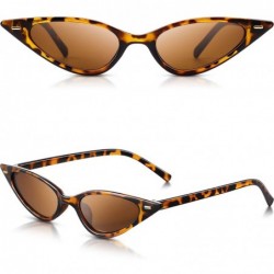 Goggle Cat Eye Leopard Sunglasses Retro Cat Eye Sunglasses Leopard Sunglasses for Women - Brown - C019240WNSD $19.40
