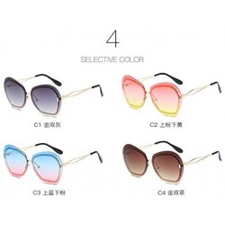 Rimless Fashion Women's Irregularity Frame Sunglasses Shades Acetate Frame UV Glasses Colorful Sunglasses - A - CI18TQXZY7I $...