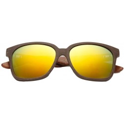 Wayfarer Classic Wood Revo Mirror Lens Horn Rimmed Wayfarer Sunglasses UV400 54mm - CF12EMXXUF9 $8.88