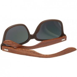 Wayfarer Classic Wood Revo Mirror Lens Horn Rimmed Wayfarer Sunglasses UV400 54mm - CF12EMXXUF9 $8.88