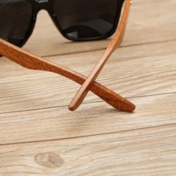 Wayfarer Classic Wood Revo Mirror Lens Horn Rimmed Wayfarer Sunglasses UV400 54mm - CF12EMXXUF9 $8.88