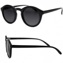 Round Unisex Round Vintage Sunglasses P2419A - Black - C417YQUDW5R $17.97