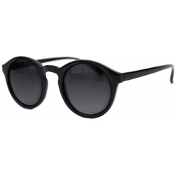 Round Unisex Round Vintage Sunglasses P2419A - Black - C417YQUDW5R $9.22