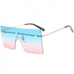 Oversized Oversized Brown Sunglasses Women Retro Vintage Sunglasses Big Shades Eyewear - C6 Blue Red - CC18TYI49TO $38.79