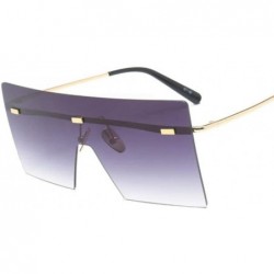 Oversized Oversized Brown Sunglasses Women Retro Vintage Sunglasses Big Shades Eyewear - C6 Blue Red - CC18TYI49TO $18.60