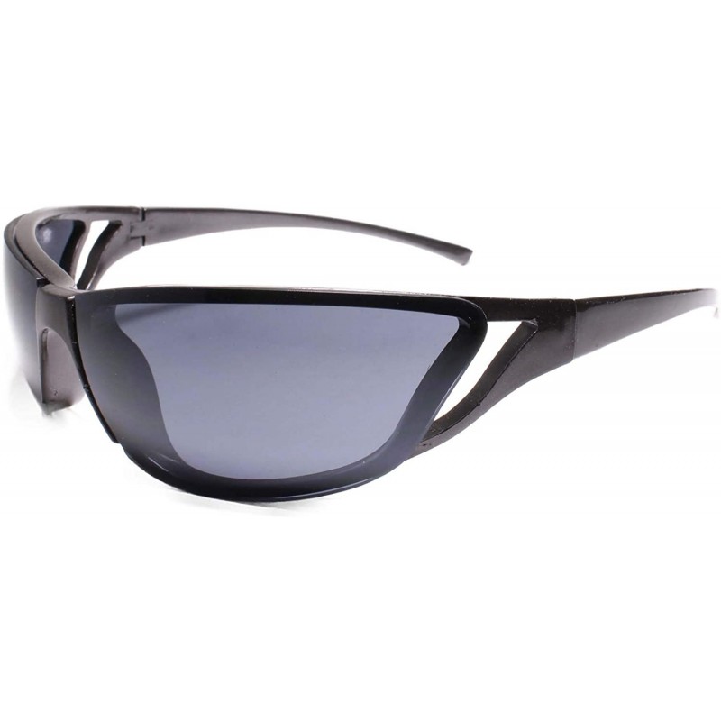 Sport Mens Premium Cycling Fishing Sport Biker Wrap Around Sunglasses - C818UK3UW26 $15.08