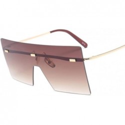 Oversized Oversized Brown Sunglasses Women Retro Vintage Sunglasses Big Shades Eyewear - C6 Blue Red - CC18TYI49TO $18.60