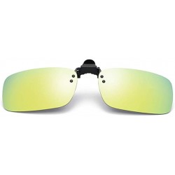 Round Polarized Clip-on Sunglasses for Women Men Prescription Anti-Glare Driving Glasses Outdoor Eyewear - Green - CO18UTLR7W...