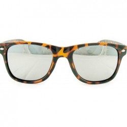 Wayfarer 2 Pack Horn Rimmed Sunglasses Mirror Lens Retro 80s Men Women (Tortoise) - CI118YCIGOF $18.09