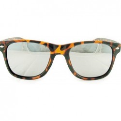 Wayfarer 2 Pack Horn Rimmed Sunglasses Mirror Lens Retro 80s Men Women (Tortoise) - CI118YCIGOF $9.04