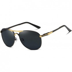 Aviator Mens Aviator Sunglasses Polarized Mens Shades for Driving Fishing Golf UV400 Protection - Golden - C818A0QLI0C $29.47