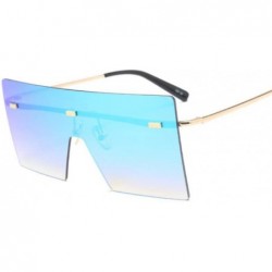 Oversized Oversized Brown Sunglasses Women Retro Vintage Sunglasses Big Shades Eyewear - C6 Blue Red - CC18TYI49TO $18.60