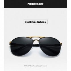 Aviator Mens Aviator Sunglasses Polarized Mens Shades for Driving Fishing Golf UV400 Protection - Golden - C818A0QLI0C $15.31