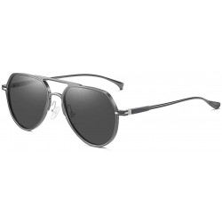 Sport Men's Sunglasses- Discoloration Sunglasses- Polarized Sunglasses- Al-Mg Full Frame Driving - C2 - CZ1952I0T65 $80.58