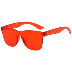 Goggle Women Fashion Heart-Shaped Shades Sunglasses Integrated UV Candy Colored Glasses - Red - C718D2XRI4Q $10.90
