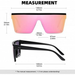 Oversized Oversized Square Sunglasses for Women Men Fashion Siamese Lens Style Flat Top Shield Shades - CI199QEKHM0 $13.19