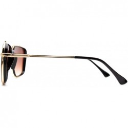 Square F027 Classic Square - for Womens-Mens 100% UV PROTECTION - Gold-blackdegrade - CK192TGZNEN $21.43