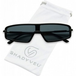 Wrap Slim Retro 80s Neon Colorful Rave Shades Translucent Clear Frame Flat Lens Women's Sunglasses - Black - C518Y8KW6YD $24.37