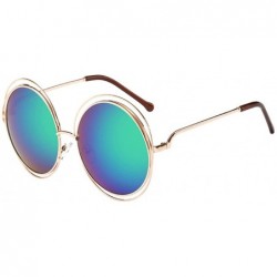 Round Vintage Polarized Sunglasses Protection - E - CW19739E67W $15.31