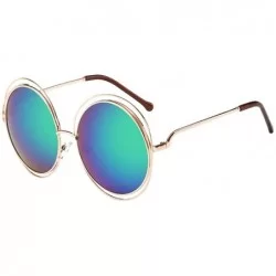 Round Vintage Polarized Sunglasses Protection - E - CW19739E67W $15.31