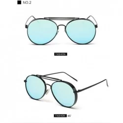 Aviator Pink Sunglasses Women Brand Designer UV400 Shades Golden Ladies Eyewear 2 - 2 - C818YZW5WDO $16.76
