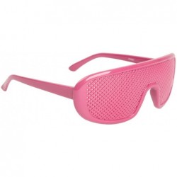 Rectangular Classic Cool Fun Mesh Style Costume or Daily Spectacle Plastic Novalty Sunglasses Frame Unisex Eyewear - Pink - C...