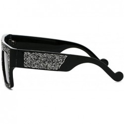 Sport Women Sunglasses Oversized Rhinestone Ladies Fashion Stylish Eyewear - A - C918Q7Y2842 $17.42