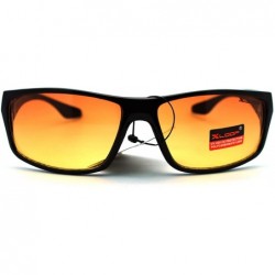 Rectangular HD Lens Sunglasses High Definition Driving Lens Rectangular Sports - Black - CI11PT0SUS7 $12.34