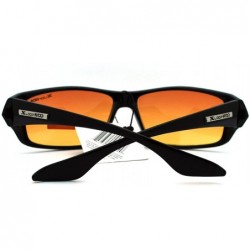 Rectangular HD Lens Sunglasses High Definition Driving Lens Rectangular Sports - Black - CI11PT0SUS7 $12.34